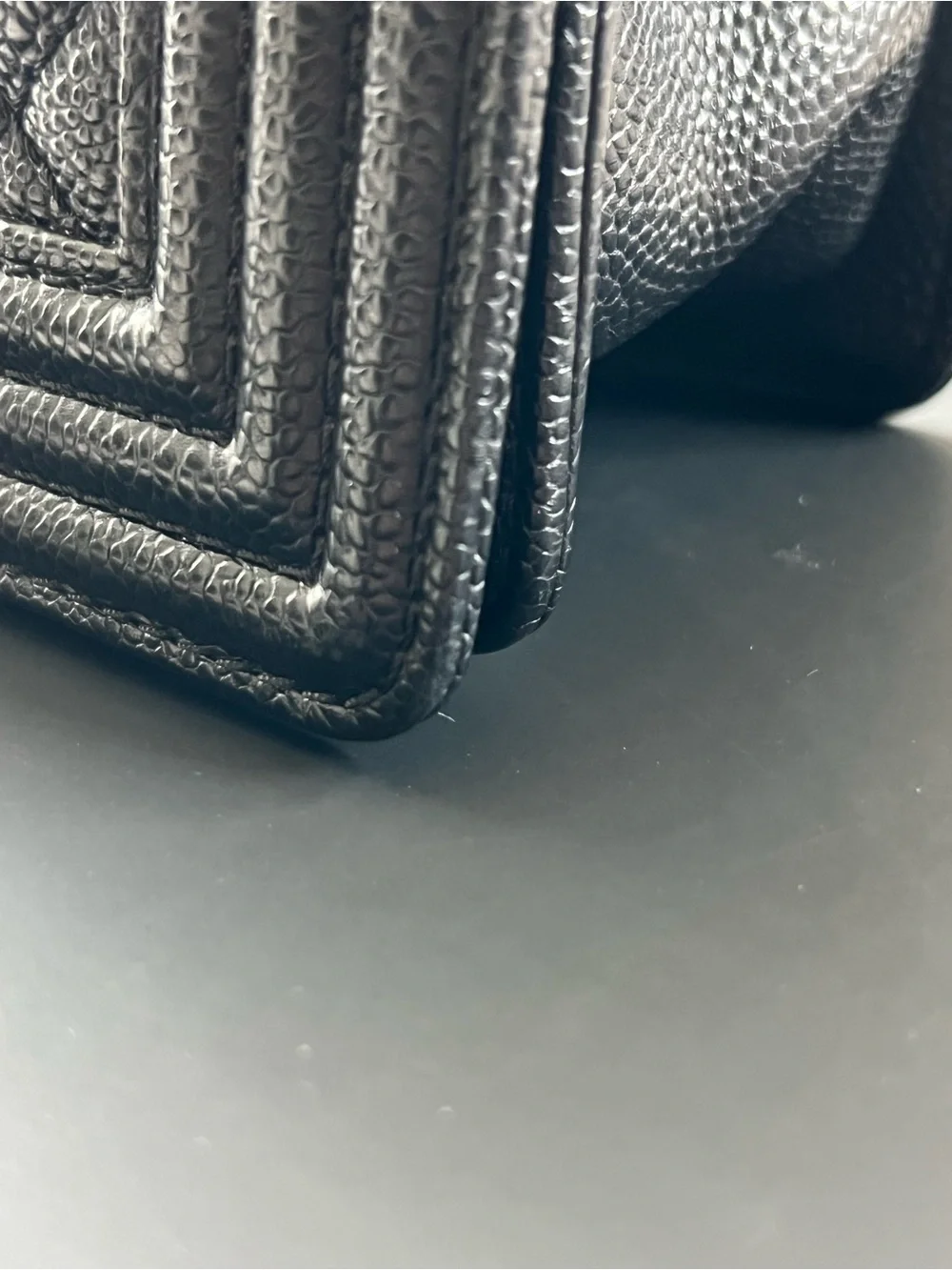 CHANEL Black Quilted Boy Bag with Gold-Tone Hardware